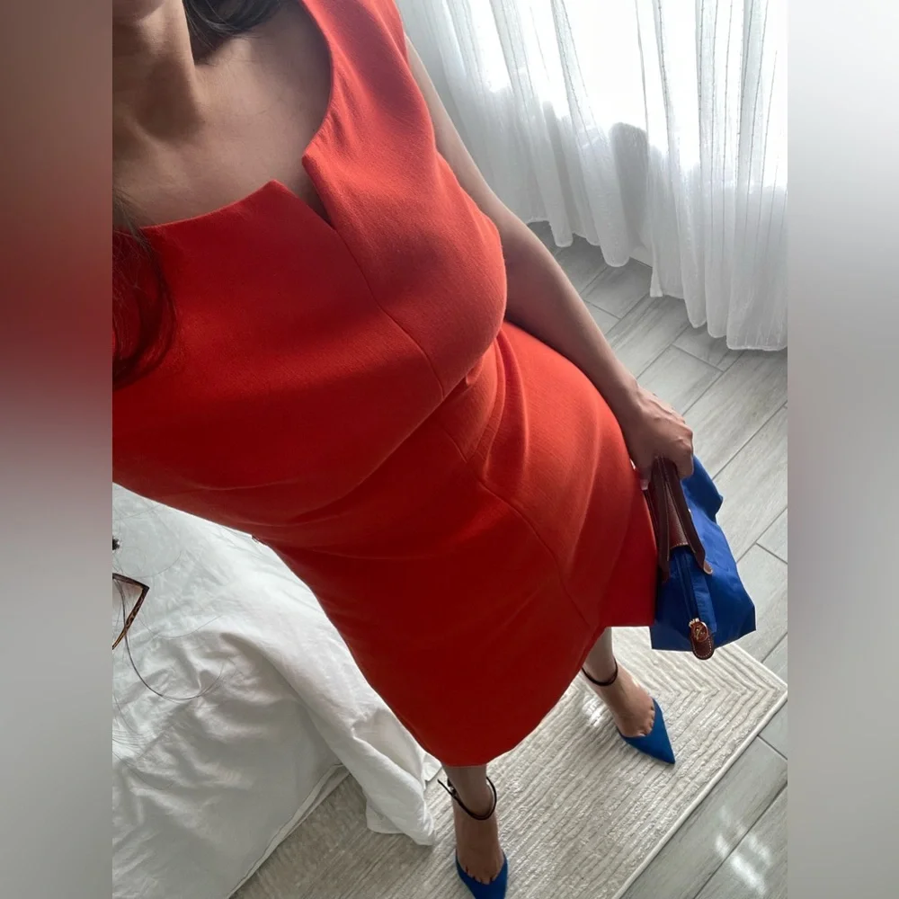 Tory Burch Orange Poppy Sheath Dress – Size 0